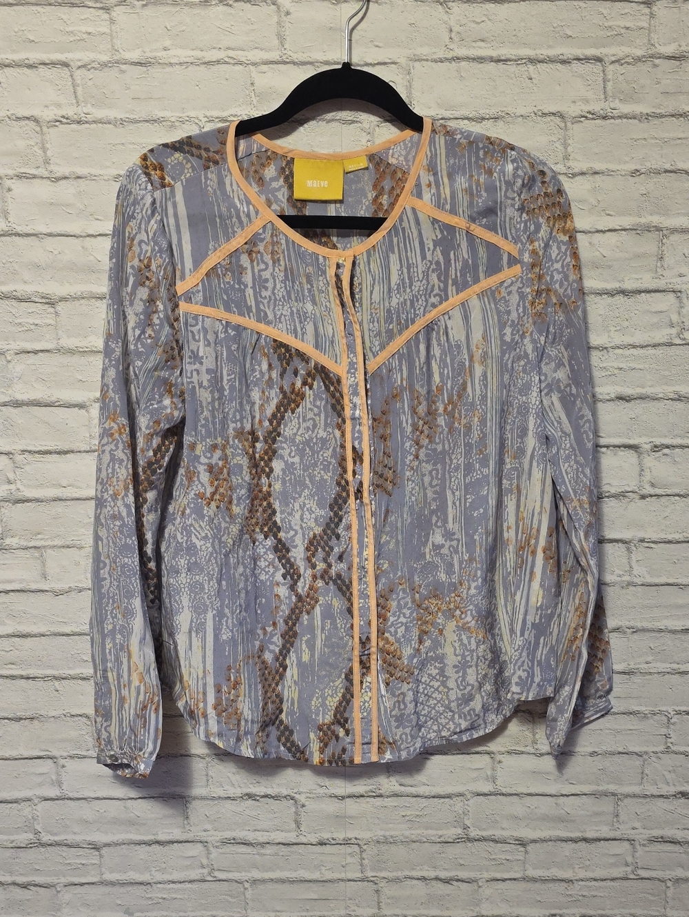Anthropologie MAEVE 100% SILK Printed Blouse